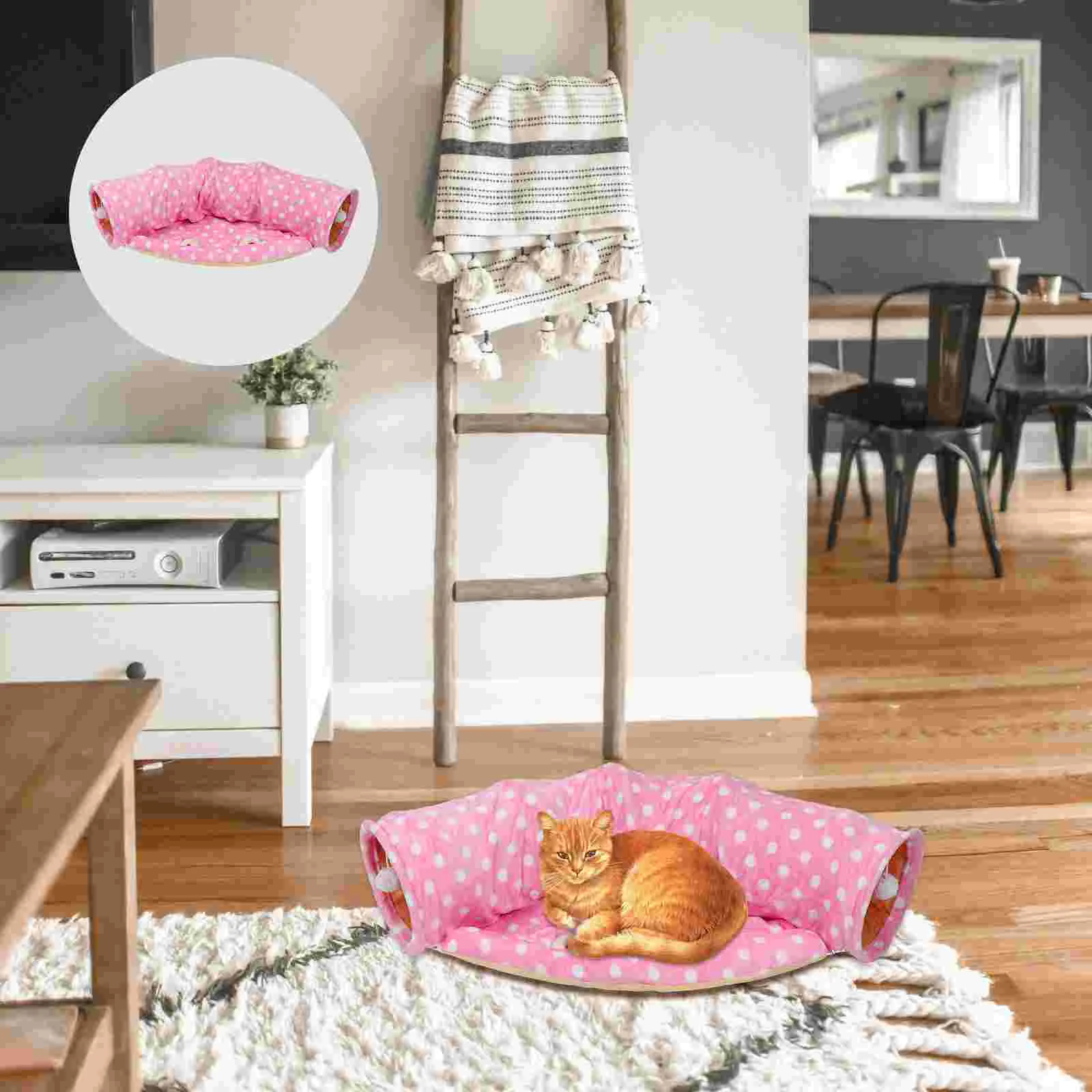 1pc Foldable Cat Nest Lovely Cat Tunnel Plaything Cat Supplies Funny Cat Toy Pet Cat Tunnel Cat Tunnel Toy