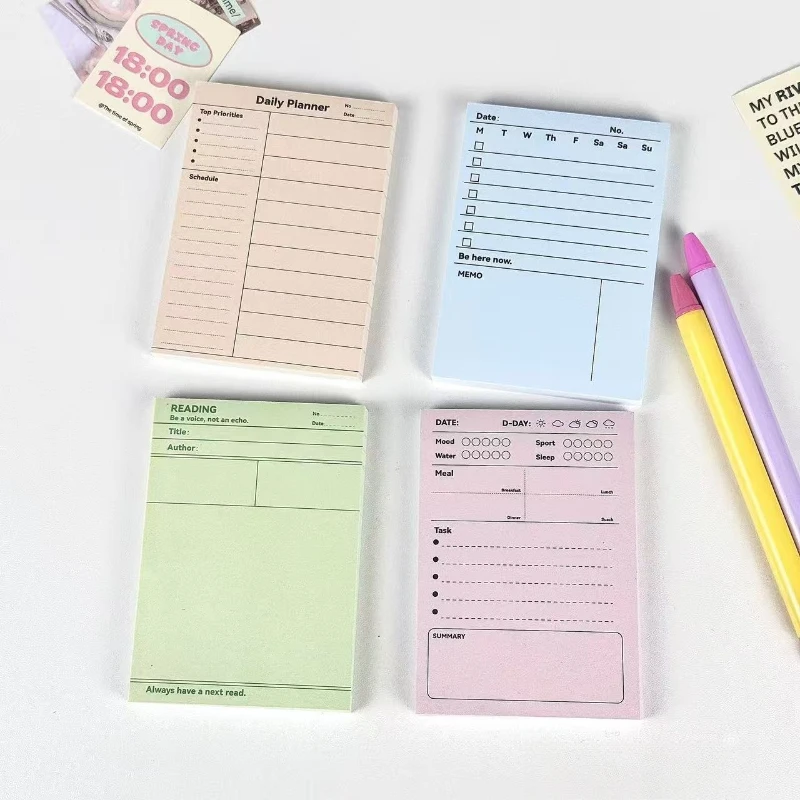 Gift Planning Book Simple Note Thickened Student Vocabulary Creative Monthly Summary Marked Tearable Kawai Stationery Lovely