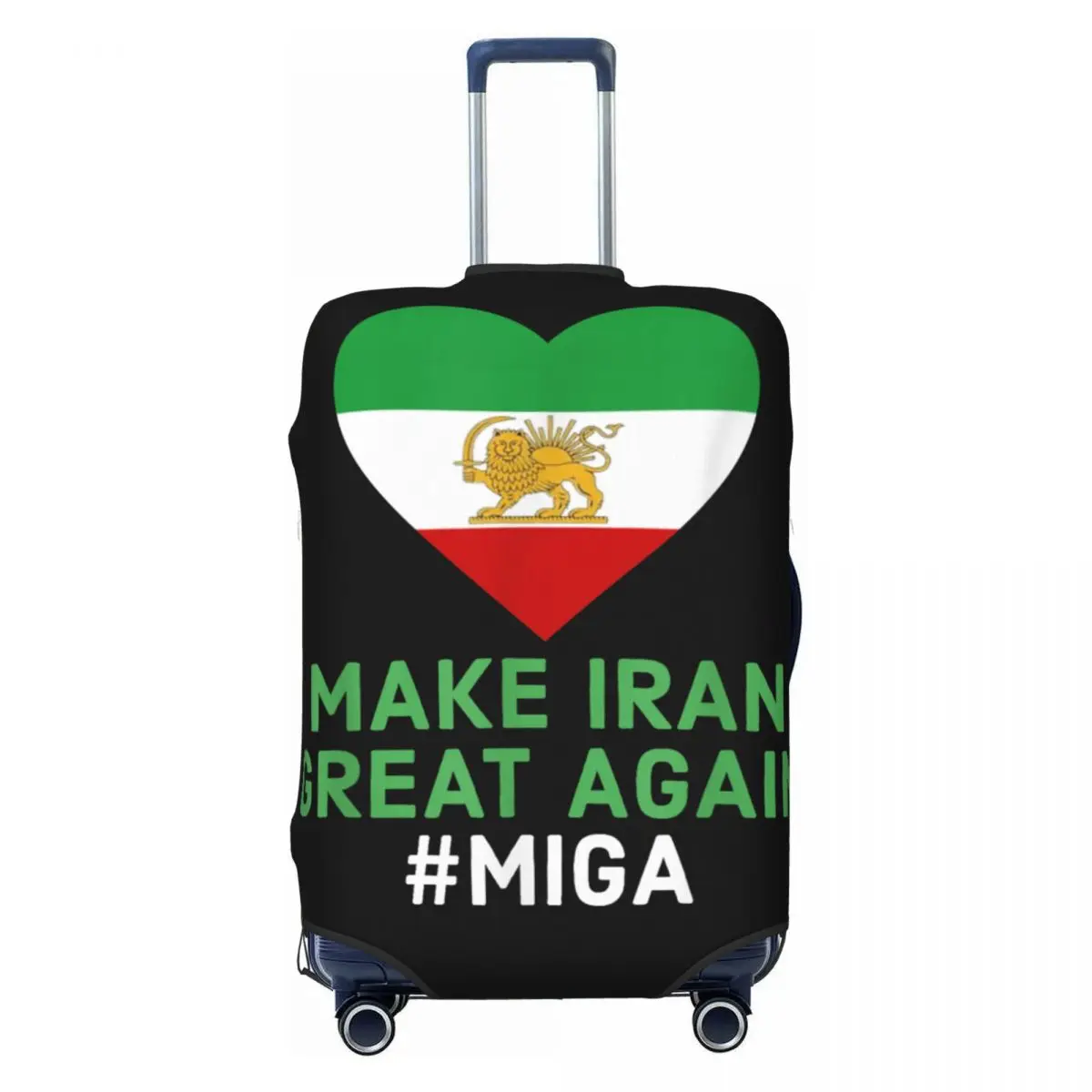 

Чехол для чемодана с изображением персидского льва и солнца Shiro Khorshid: сделайте Иран великолепным снова. Полезные принадлежности для путешествий, защита багажа.