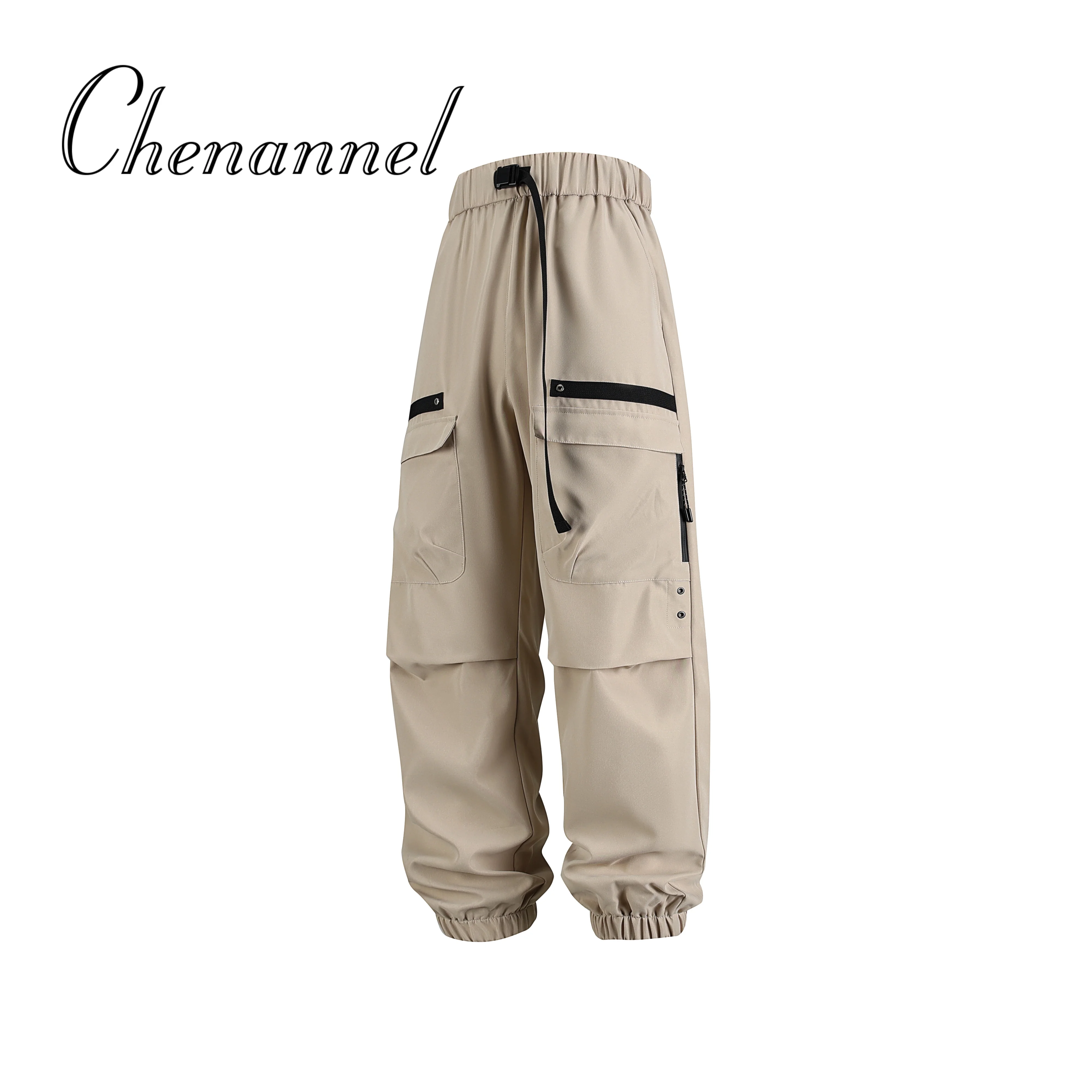 

Винтажные мужские брюки-карго, осенние свободные спортивные штаны с регулируемой пряжкой на талии, удобные дышащие брюки для кемпинга и пешего туризма