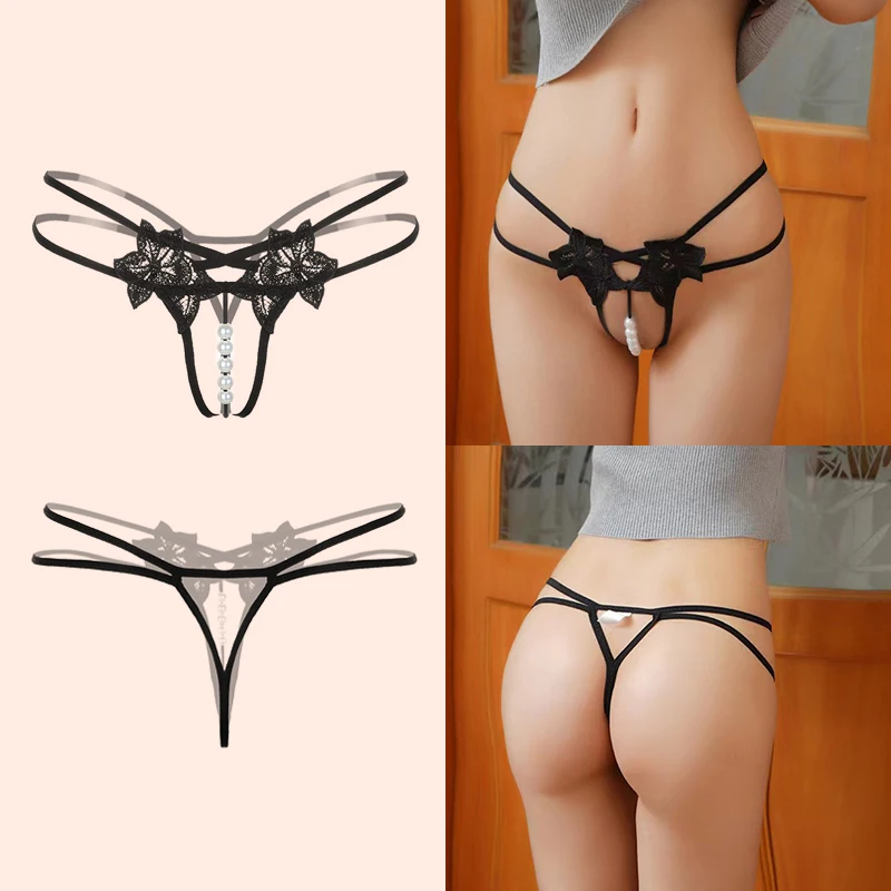 

Sexy Lace Panties for Women, Underwear, Pearl Lingerie, Erotic Briefs, Sexy Apparel