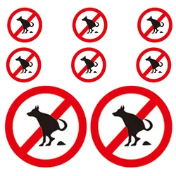 8 Uds. De pegatinas para caca de perro, señales de advertencia de su prohibición de patio