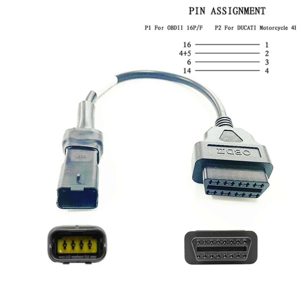 El último conector de Cable de motocicleta para YAMAHA/SUZUKI/Kawasaki/HONDA/Delphi/Ducati adaptador de 3 pines/4 pines/6 pines línea de Cable OBD2