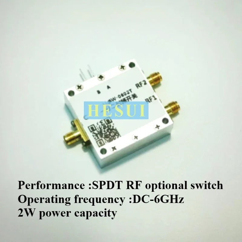 

DC-6G 2W SPDT RF switch Two options One high power single pole double throw route selection