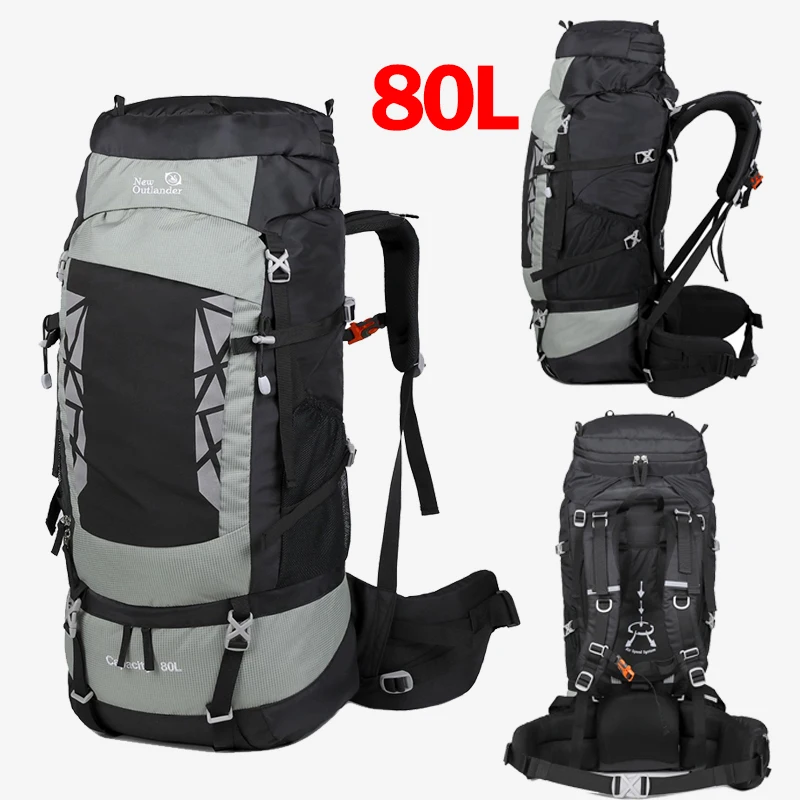 

80L Hiking Backpack Water-resistant Outdoor Sport Travel Daypack for Camping Climbing Mountaineering Sırt Çantası Erkek Seyehat