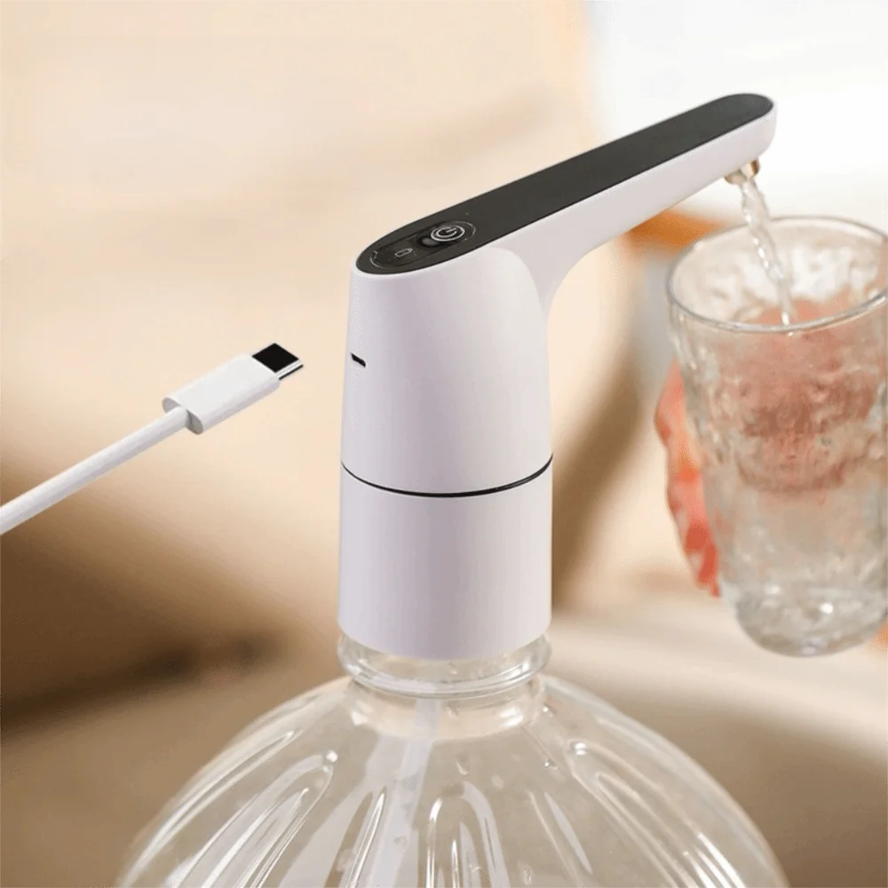 Low Noise Electric Water Bottle Pump USB Charging Rechargeable Gallon Bucket Water Dispenser Quantitative Wireless
