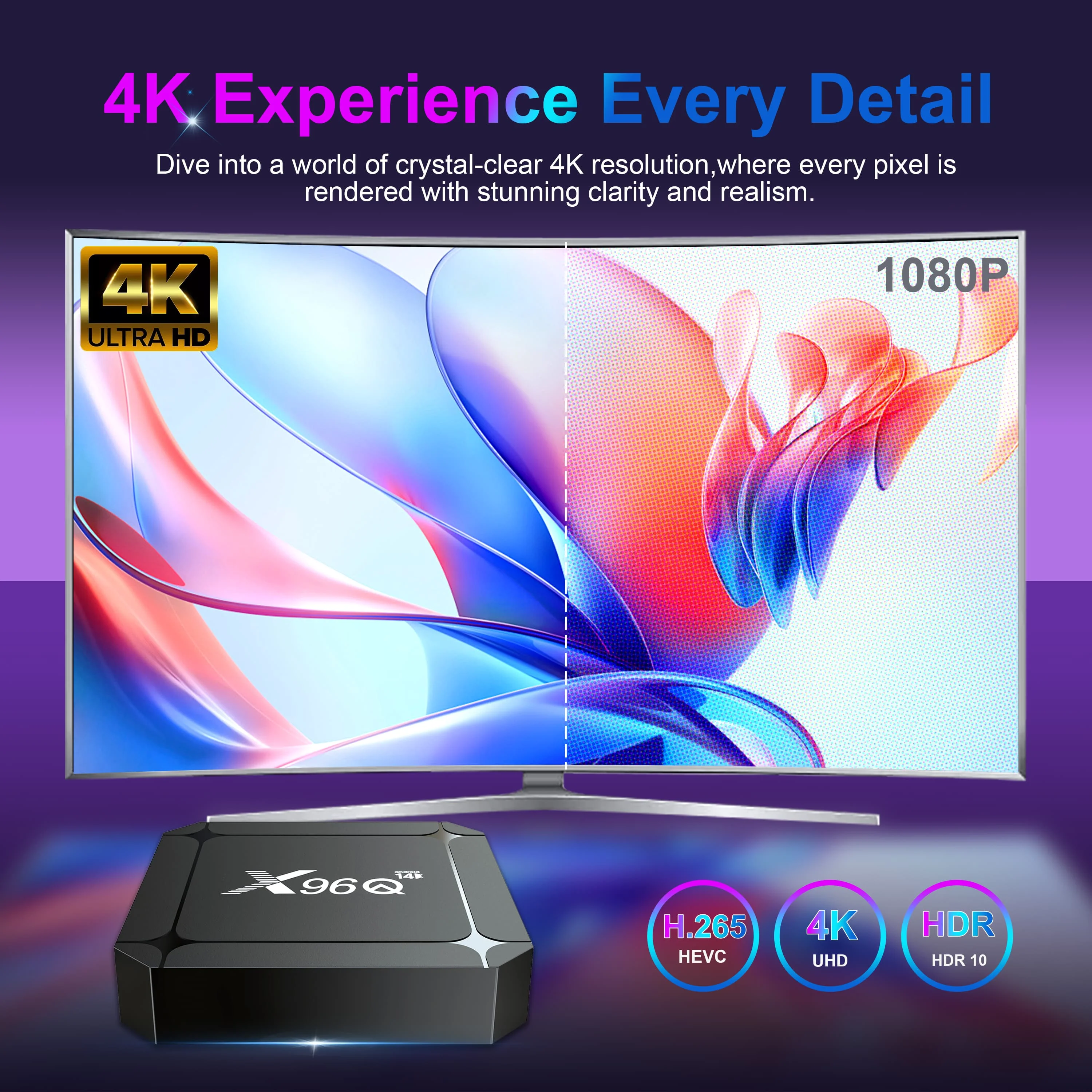 X96Q RK3518 TV Box Android 14 TV BOX يدعم 4K Streaming Box Media Player Android TV Set Top Box 2GB 16GB Voice Assistant