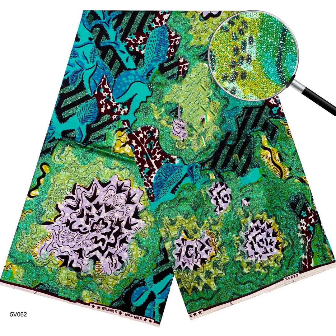 2026 New Style Nigeria Golden- Wax Print Fabric - High Quality African Wax Print Fabric for Patchwork, Clothing & DIY" T1