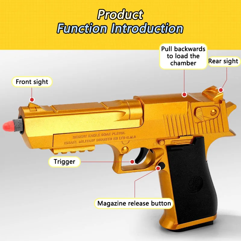 Nieuwste Shell Uitwerpen Airsoft Pistool Zacht Kogel Speelgoed Geweer Kinderen Armas Schieten Outdoor Game Boys Cadeau