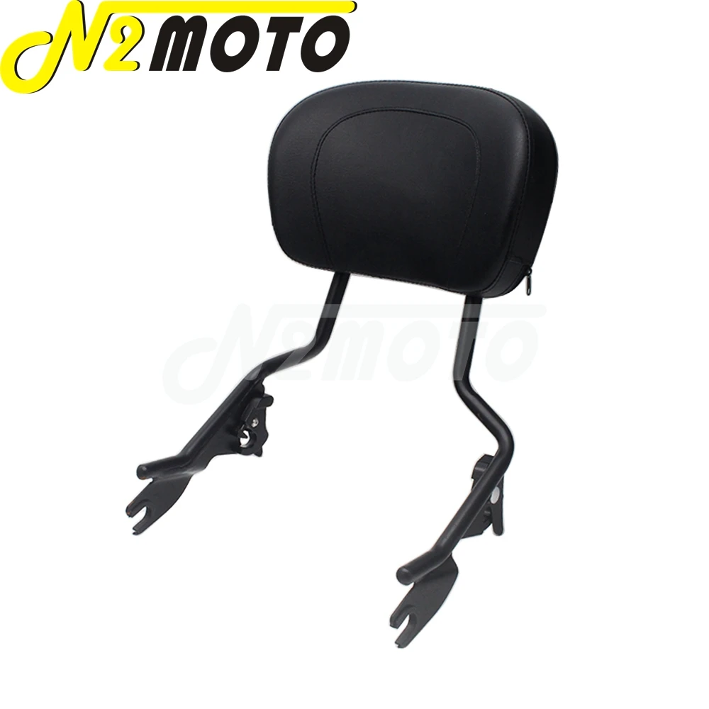 Detachable Passenger Backrest Sissy Bar +Luggage Rack+4 Point Docking Hardware Kits For Harley Touring Road King FLHX FLHR 09-22