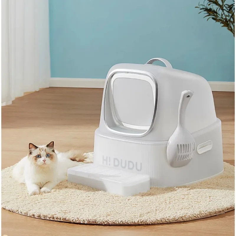 Fully Enclosed Odorproof Cat Litter Box Double-Layer Litter Tray Split Design Pets Supplies Increased Space Odorproof Sandbox