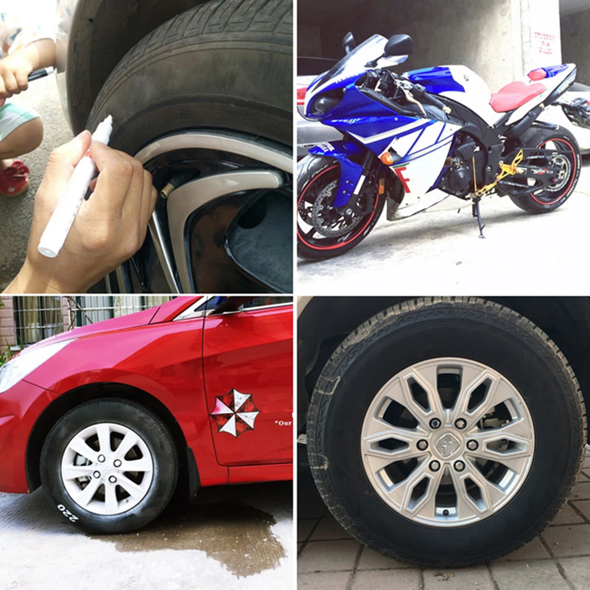 

6Pcs Car Scratch Repair Pen Long-Lasting Paint Marker for Concealing Scratches on Vehicle Metal Glass Wood Stone