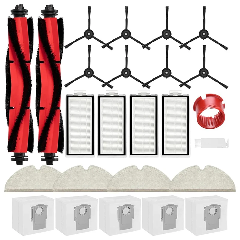 الترويج! ل Roborock Q7 ماكس زائد مكنسة كهربائية الرئيسية المطاط الجانب فرشاة مرشحات HEPA منصات التطهير أكياس الغبار الملحقات
