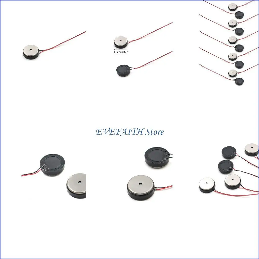 

124B 10x Mini Speaker 16mm 8Ohm 1W Bass Multimedia Portable Speaker Loudspeaker