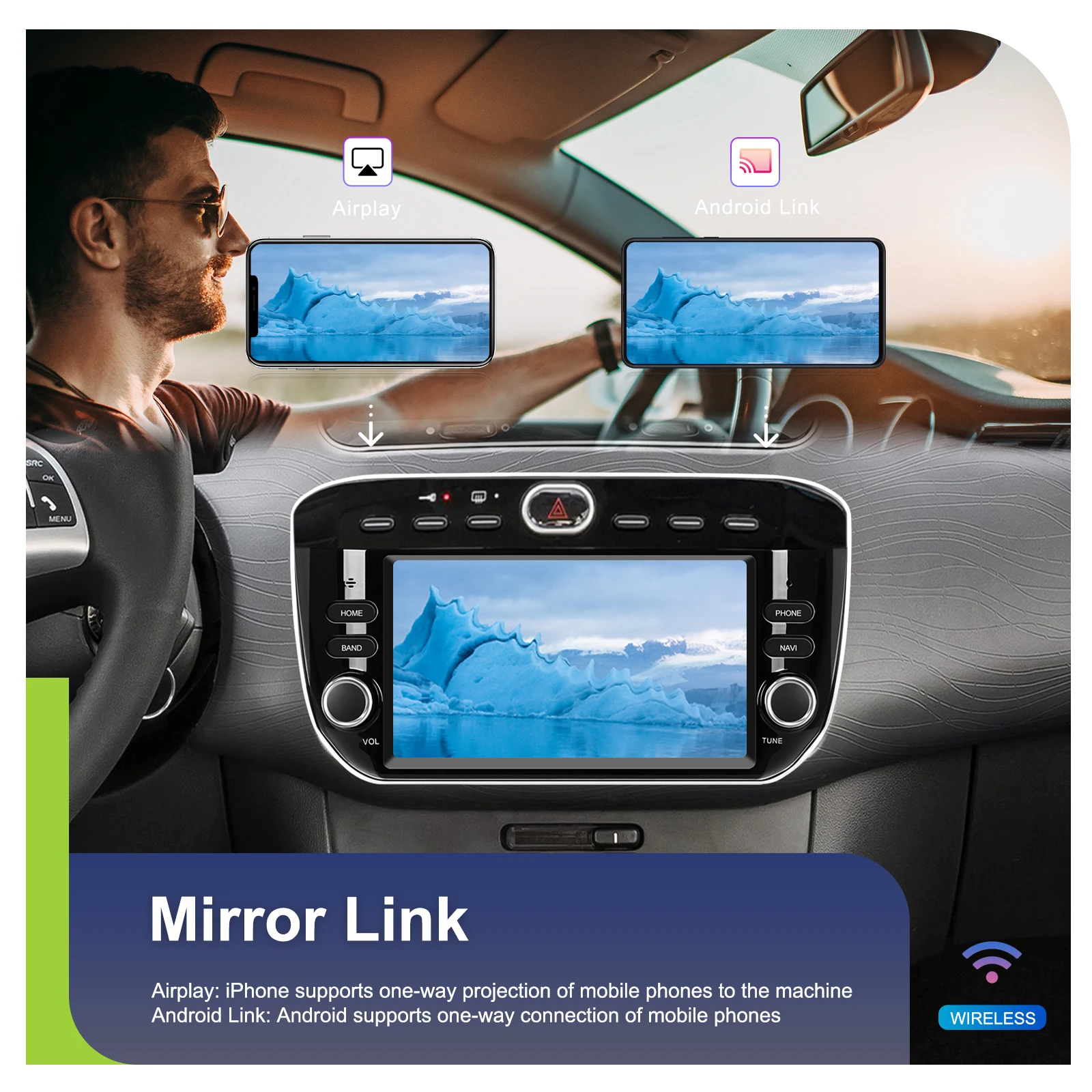 Podofo 2DIN 4+64G Android Autoradio für FIAT Punto 2012–2016 Auto-Multimedia-Player Carplay Android Auto GPS Mirror Link USB – Detail 8