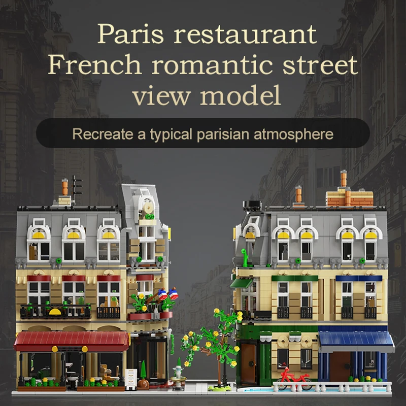 3230Pcs Cada City Paris Restaurant House Architecture Building Blocks Friends French Apartment Figures Bricks Toys for Kid Gifts