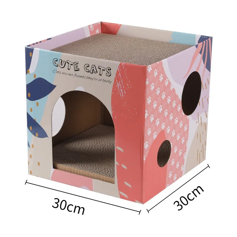 Cat Scratching Pad Double Layer Pet Cat House for Indoor Cat Condo Hard Corrugated Paper Cat Scratch Board Grinding Claw Toys