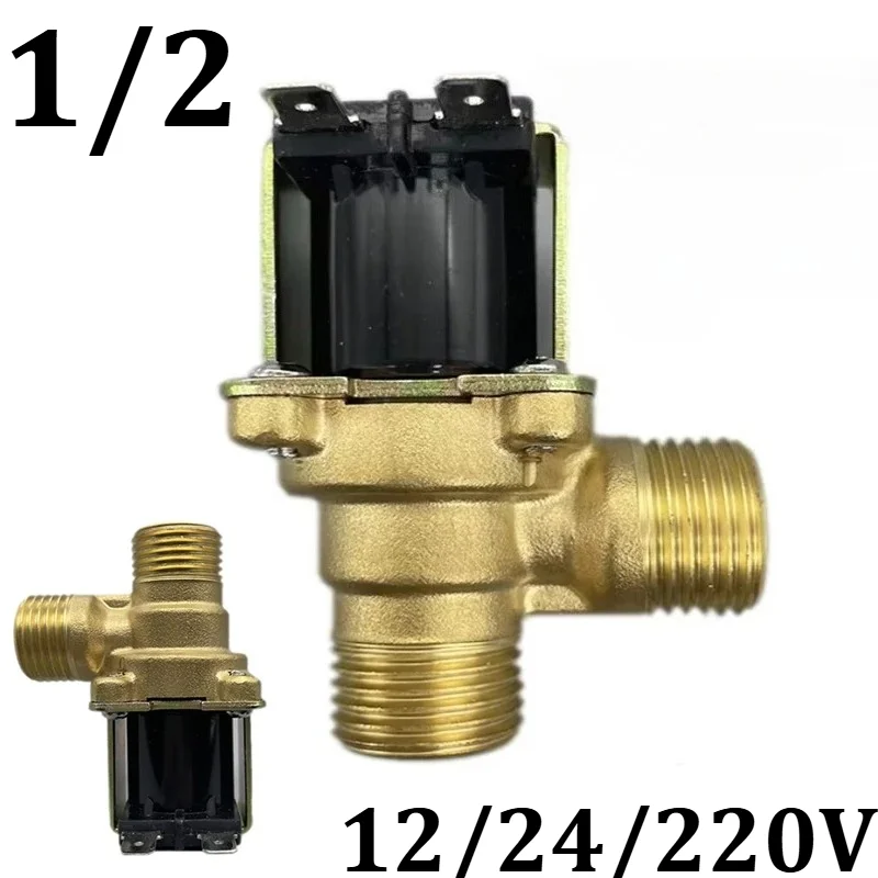 

Латунный электромагнитный клапан DN15 G1/2 NC Тип Электрический впускной клапан для воды с фильтром для диспенсера для воды Прямая поилка 12 В 24 В 220 В