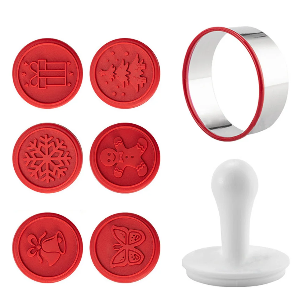 1 مجموعة 1 مجموعة قابلة لإعادة الاستخدام سيليكون كوكي ختم عيد الميلاد البسكويت قالب غير عصا الخبز أداة ل الكوكيز فندان الشوكولاته المطبخ