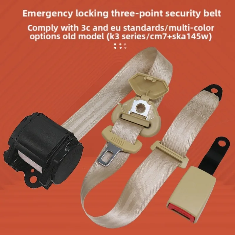 Hot CE Certification Retractable Car Seat Belts Passed Emergency Locking 3 Point Auto Safety Belt Driver Safety Belt Auto Parts
