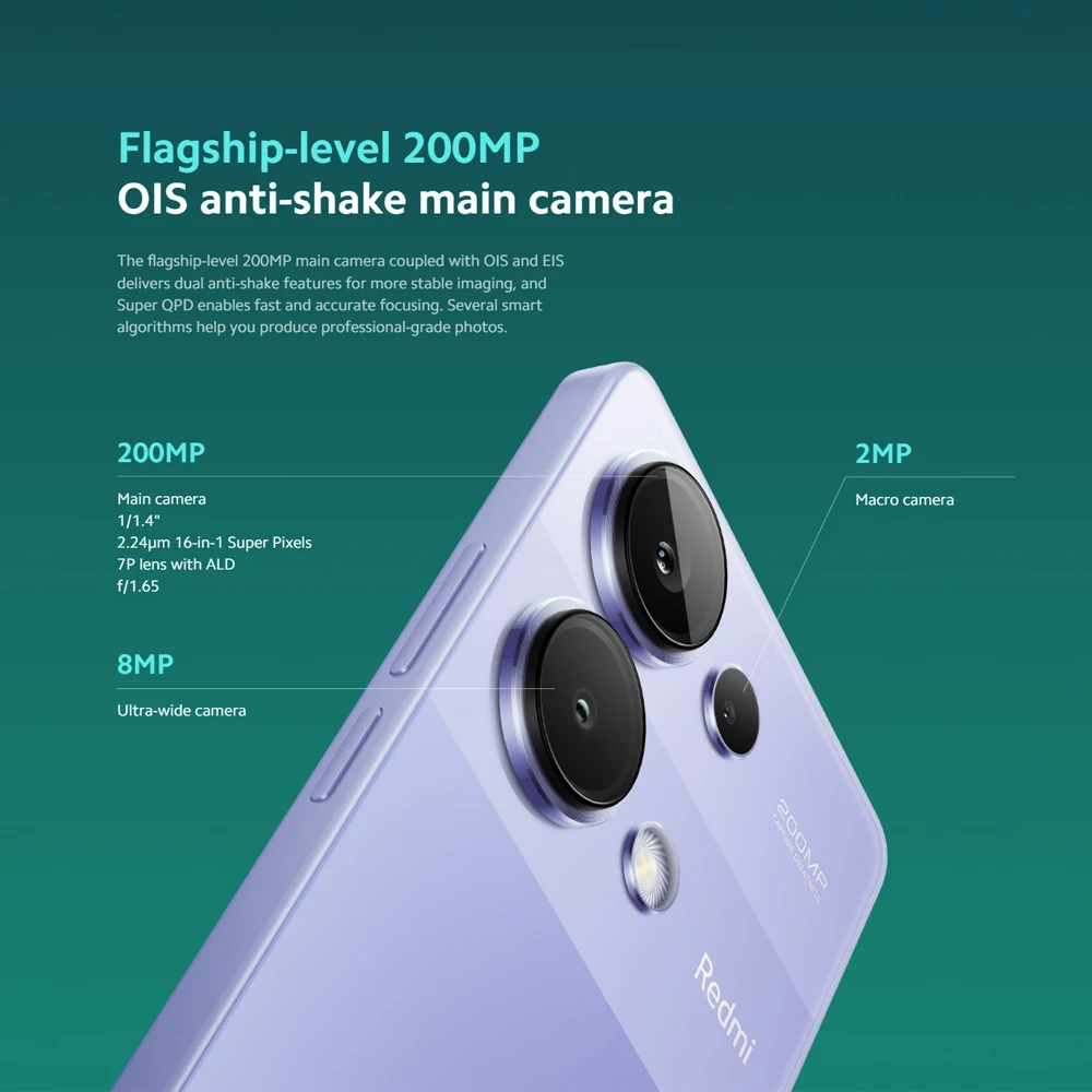 Xiaomi Redmi Note 13 Pro 4G smartphone versione globale MTK Helio G99-Ultra 67W 5000mAh 200MP fotocamera NFC 120Hz schermo AMOLED