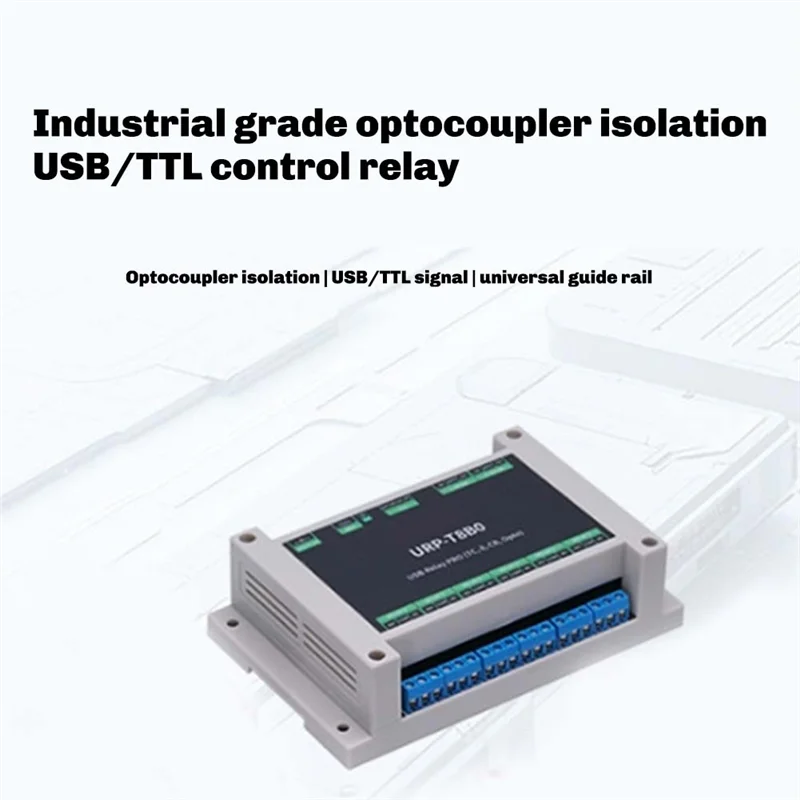 N82R Industrial USB Relay PRO 8-Way Relay Isolation Rail USB/TTL Control Board Forautomation Application