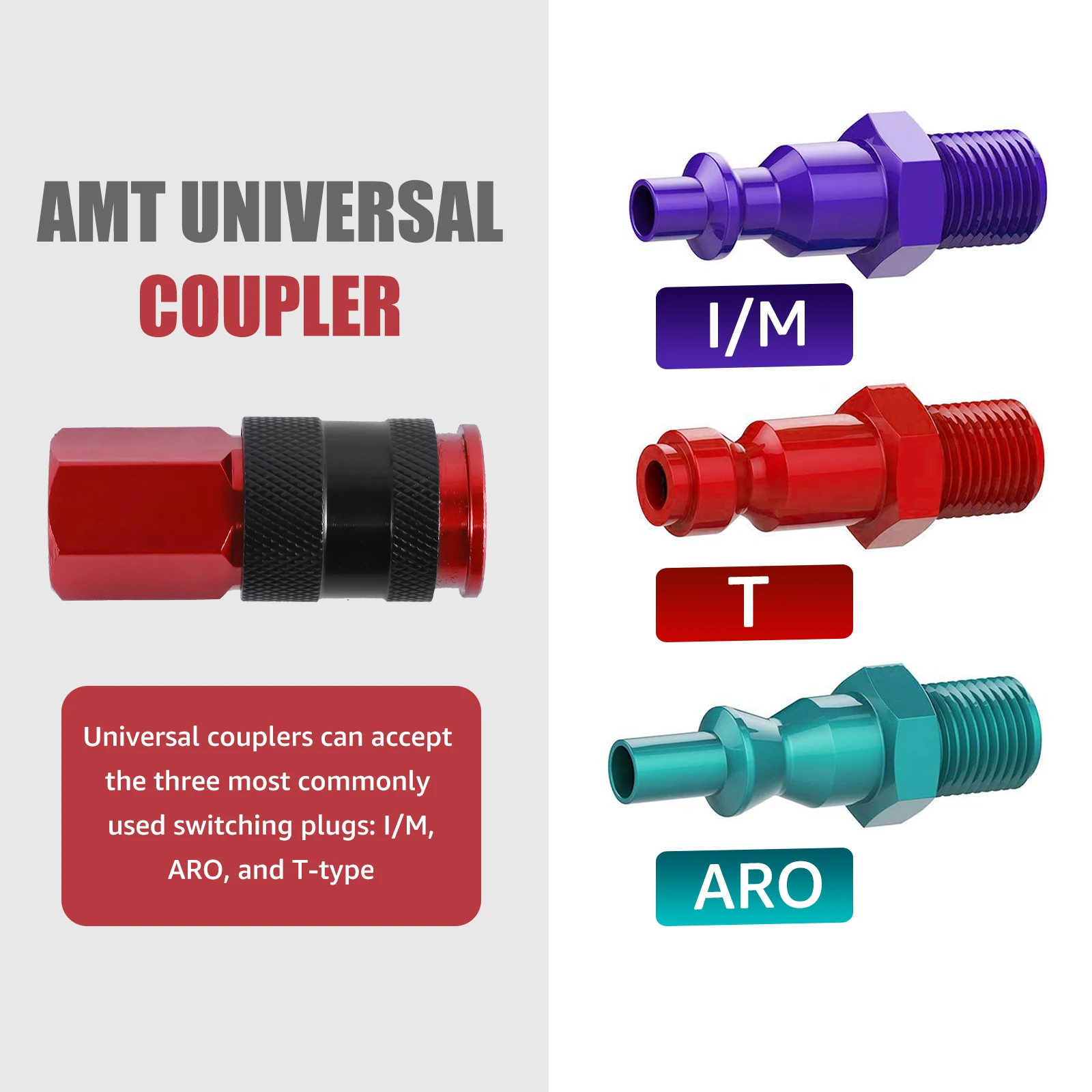 Imagem -03 - Acoplador a ar e Kit Plug Conexões Quick Connect Air Conjunto de Conectores de Alumínio Industrial Npt 525 Pcs