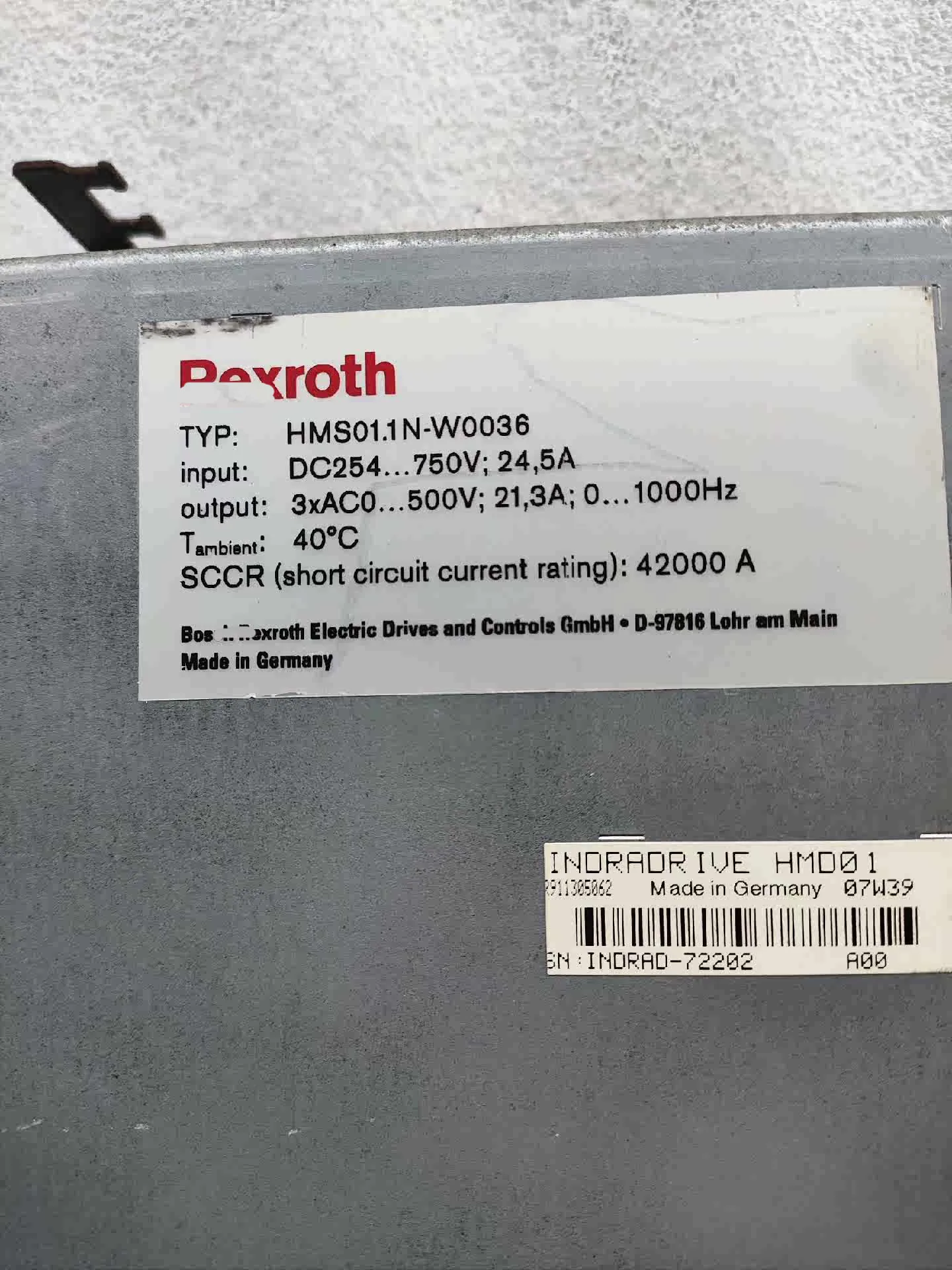 HMD01.1N-W0036-A-07-NNNN Servo Drive para Rexroth