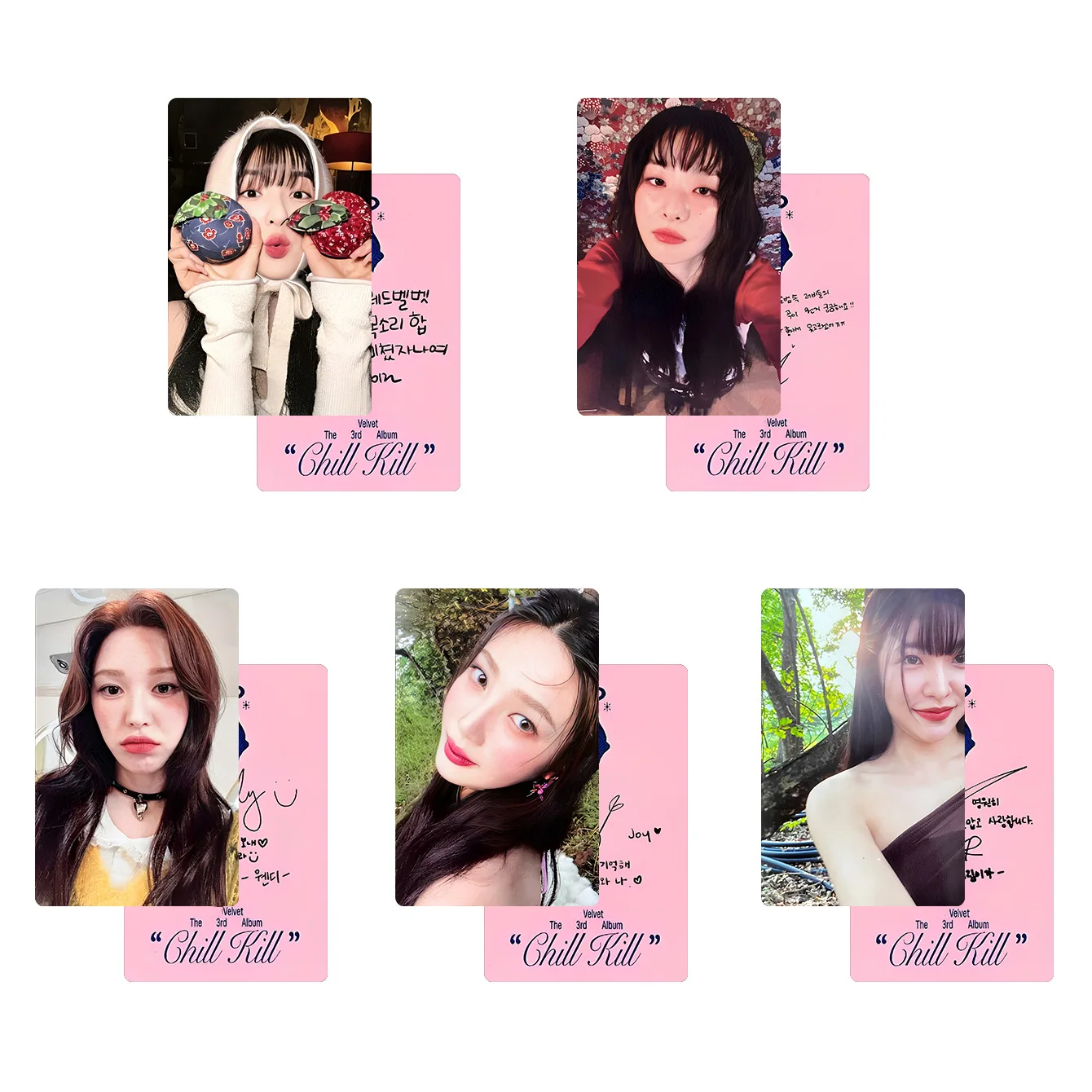 R Velvet Album Chill Kill photowcards 5 pz/set Wendy Irene stile coreano multicolore LOMO Card Joy Yrei Fans Collection cartolina