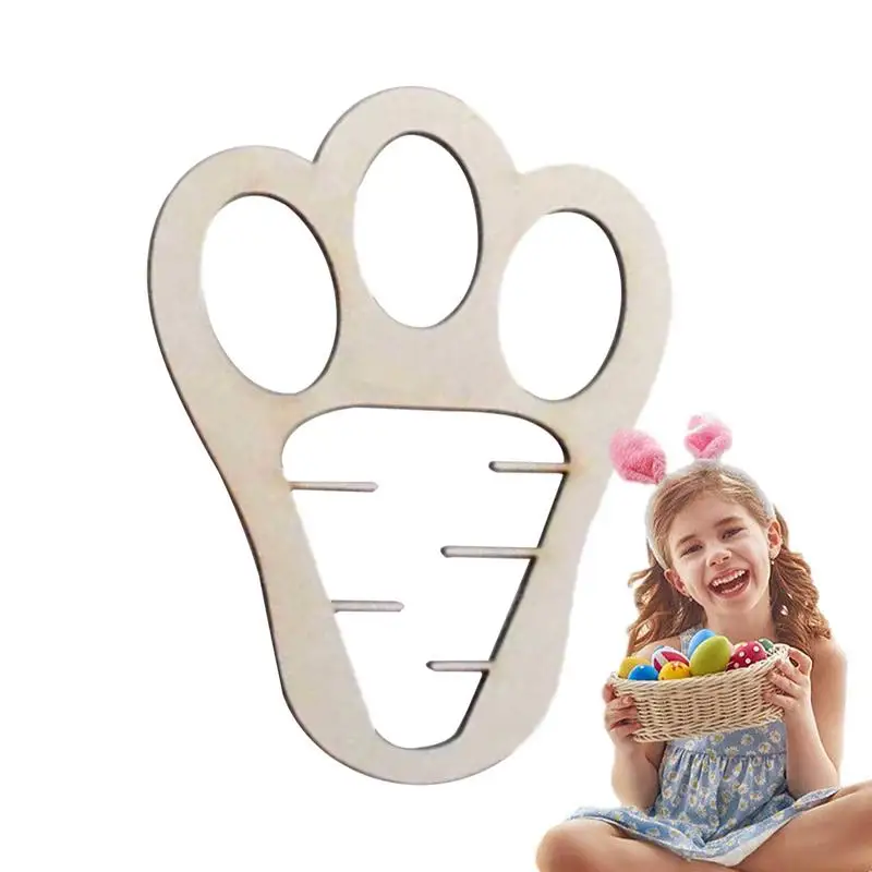 

Easter Bunny Stencil Footprints Easter Bunny Footprint Wood Templates Reusable Creative DIY Flour Footprint Bunny Decorations