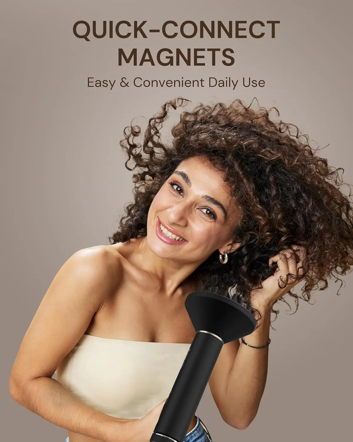 مجفف شعر بلازما أيون مع ناشر للشعر المجعد، مجفف نفخ احترافي عالي السرعة 110000 دورة في الدقيقة مع أيون بلازما، 1500 وات قابل للطي #6