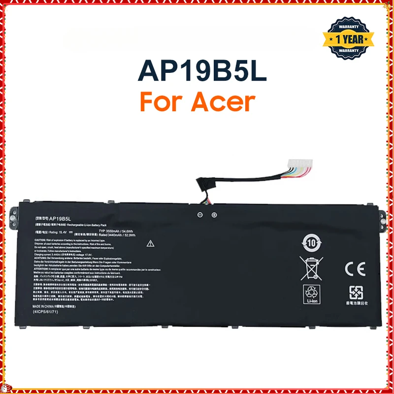 

AP19B5L Laptop Battery For Acer Aspire A515-44-R5XW A515-43 Sf314-42 SP314-21N-R5FR A515-44-R5XW Vero AV15-51 15.4V 3550mAh