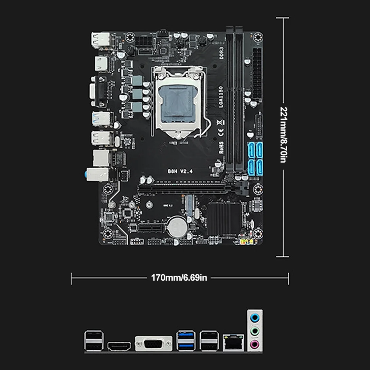 Placa base ABNP B85 LAG 1150 DDR3 16G Placa Mae SATA3.0 USB3.0 2,0 NVME M.2 SSD Placa base de escritorio PC Placa base de ordenador