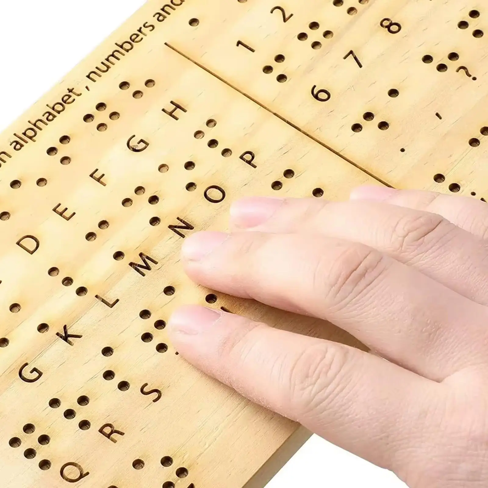 

Деревянная доска для Брайля: удобная, сенсорная, легкая, с рельефными точками, компактная, обучающий инструмент, учебное пособие