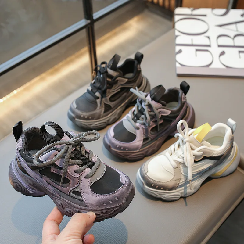 

2025 New Children's Shoes Spring Boys Fashion Casual Board Shoes Fashion Girls Sports Shoes