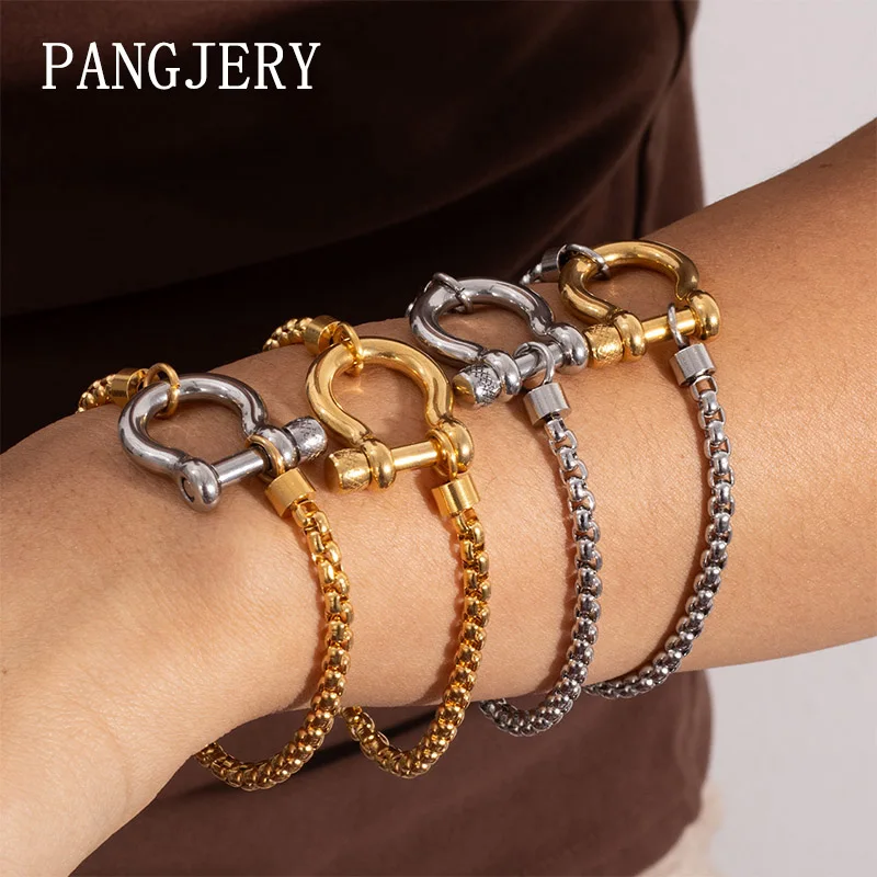 PANGJERY 316L Stainless Steel Irregular Bracelets For Women Couples Personality Creative Fashion Waterproof Party Jewelry Gifts