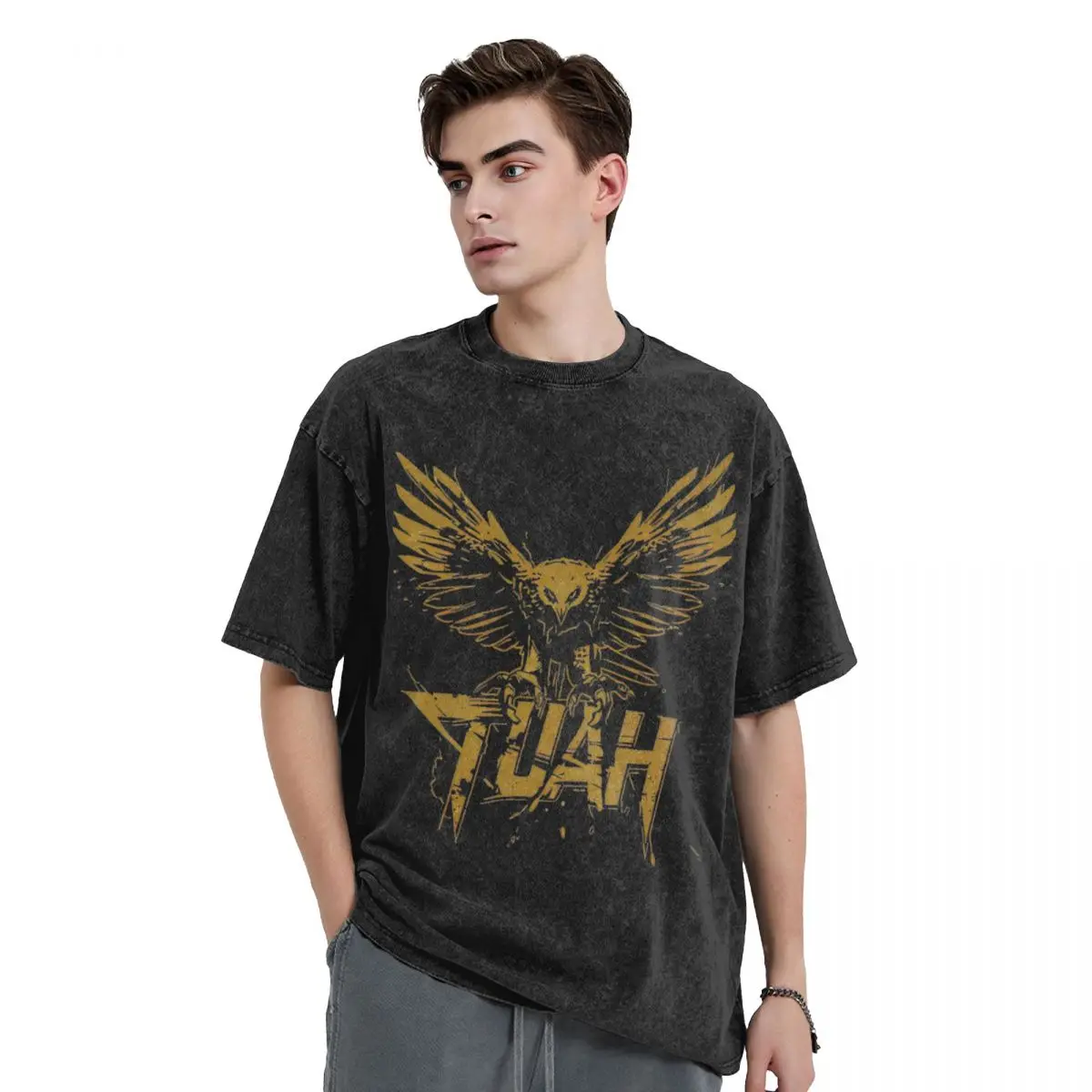 Hawk Tuah Guy Spit Joke Wet That Thang T Shirts Washed 100% Cotton High Street T-Shirt Vintage Men Streetwear Summer Tops Tees