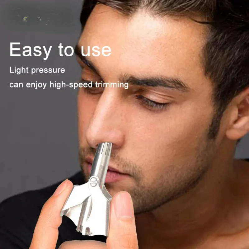 Триммер для волос в носу, ручной триммер для волос в носу из нержавеющей стали, бритва для волос в носу, моющийся триммер для волос в носу и ушах