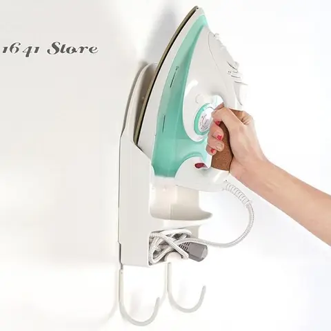 1x 도어 벽걸이형 다리미판 보관 홀더 내열성 호텔 가정용 전기 다리미 걸이 헤어드라이어 스탠드