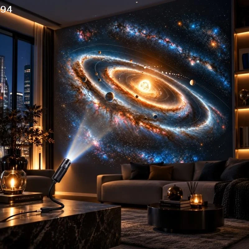 1Set Starry Sky Projector With 9 Patterns Flexible Gooseneck Stand For Home Bedroom Party DecorNF stationery