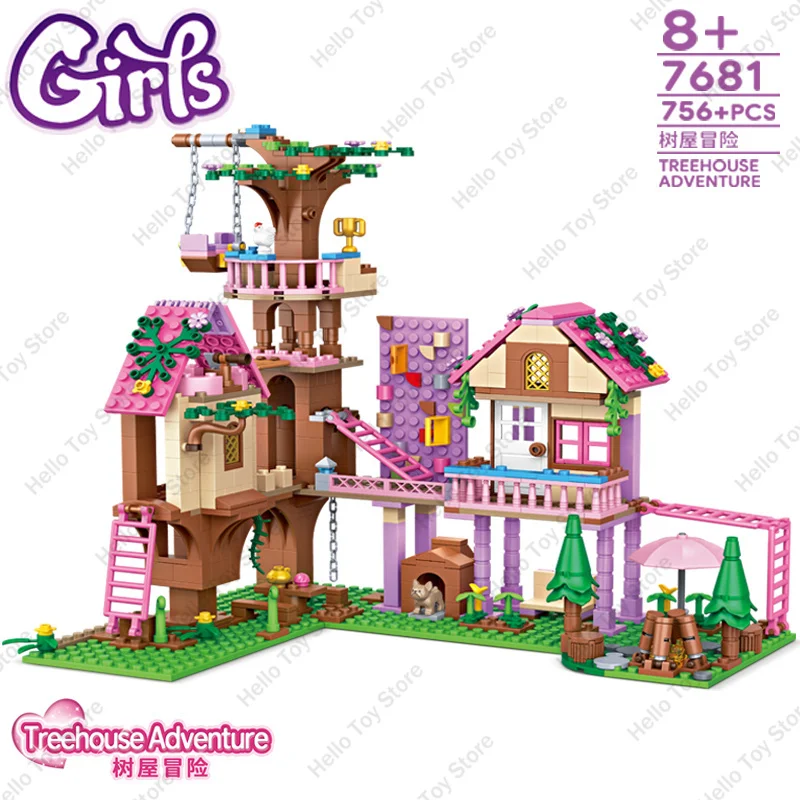 2024 DIY Girls Castles House Girl's Friendship Building Blocks Kits Figures Bricks Classic Model Kids Hot Toys For Children Gift