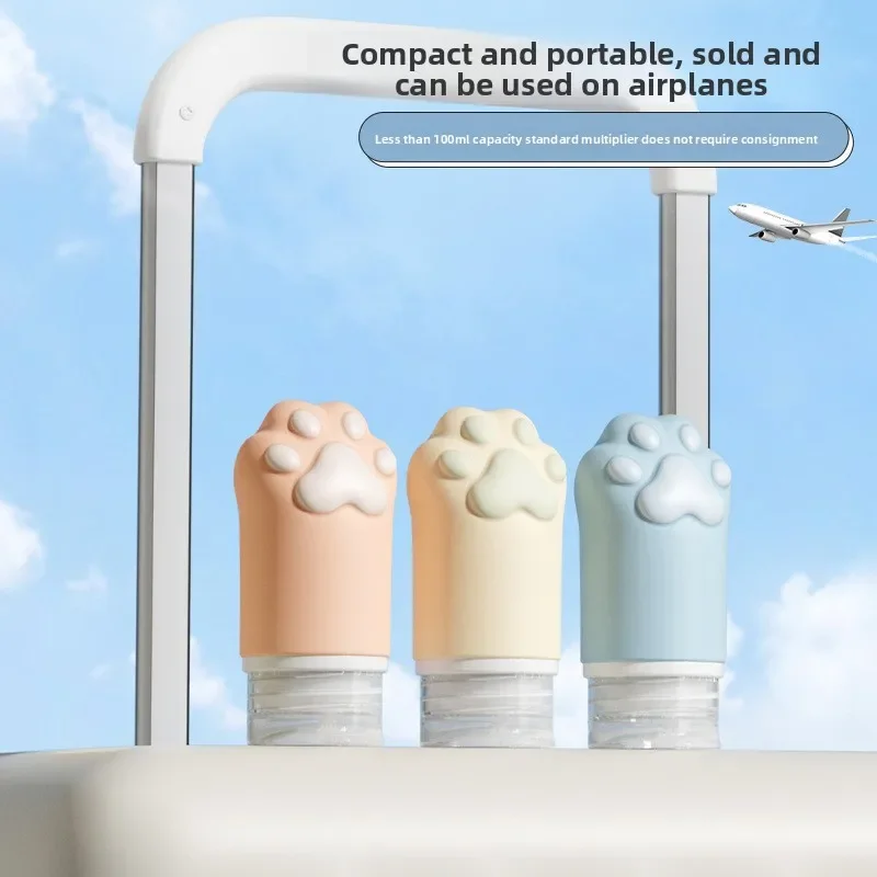 زجاجات قابلة لإعادة الملء من السيليكون للسفر سعة 60 مل، محمولة لحاويات مستحضرات التجميل الفارغة #2