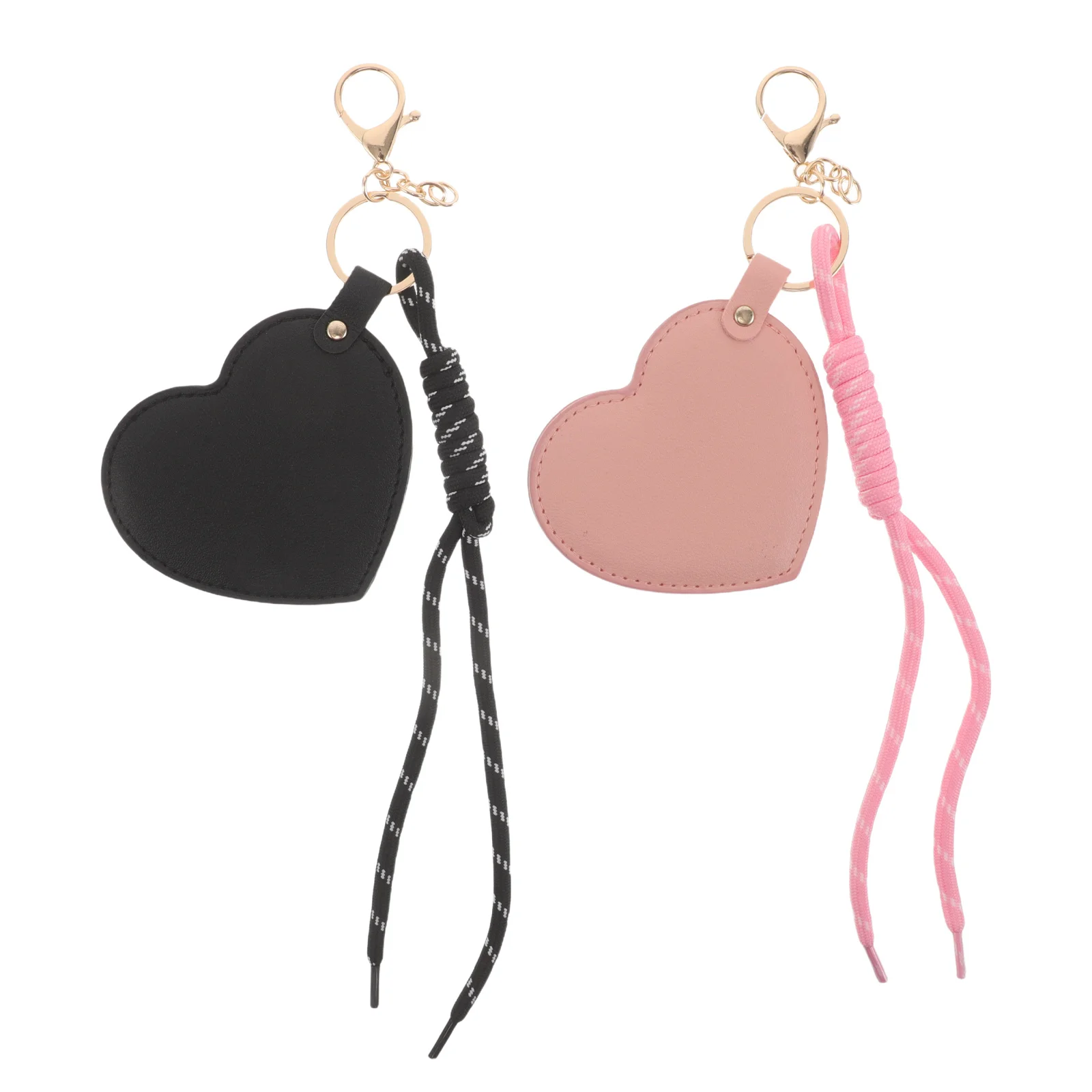 

2Pcs Durable Heart Shaped Compact Mirror Closure for Travel Makeup Touchup Portable and Lightweight