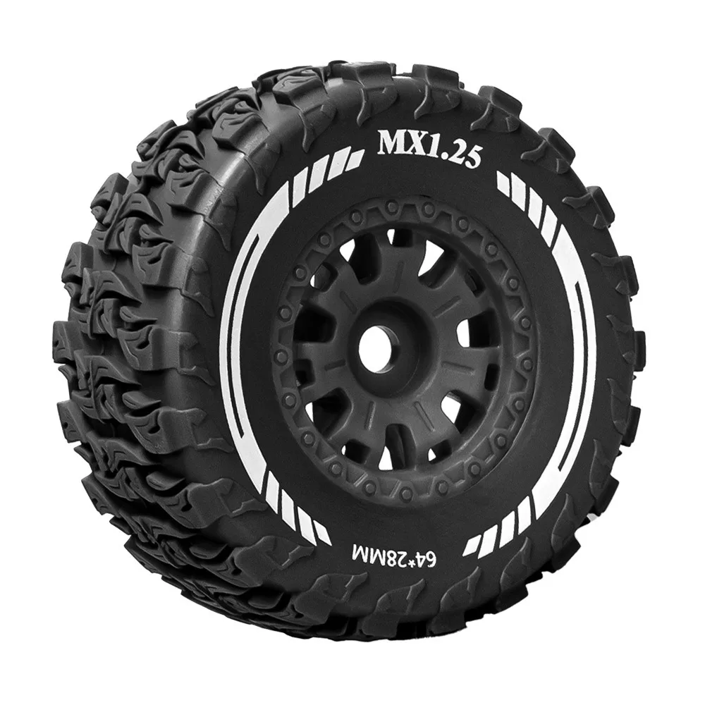 Mini Mojave Grom 4 llantas de plástico con neumáticos de goma para coche Arrma RC 1/16 Mojave Grom 4X4 Desert Truck piezas de mejora