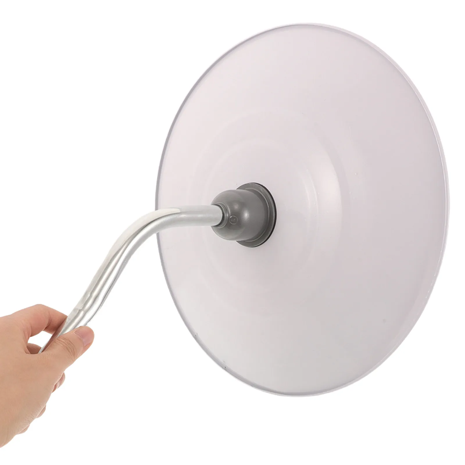 Outdoor Lamp Shade Stainless Steel 12Inch Curved Pole Street Light Fixture Base Curved Lamp Rod Replacement Outdoor Light Cover