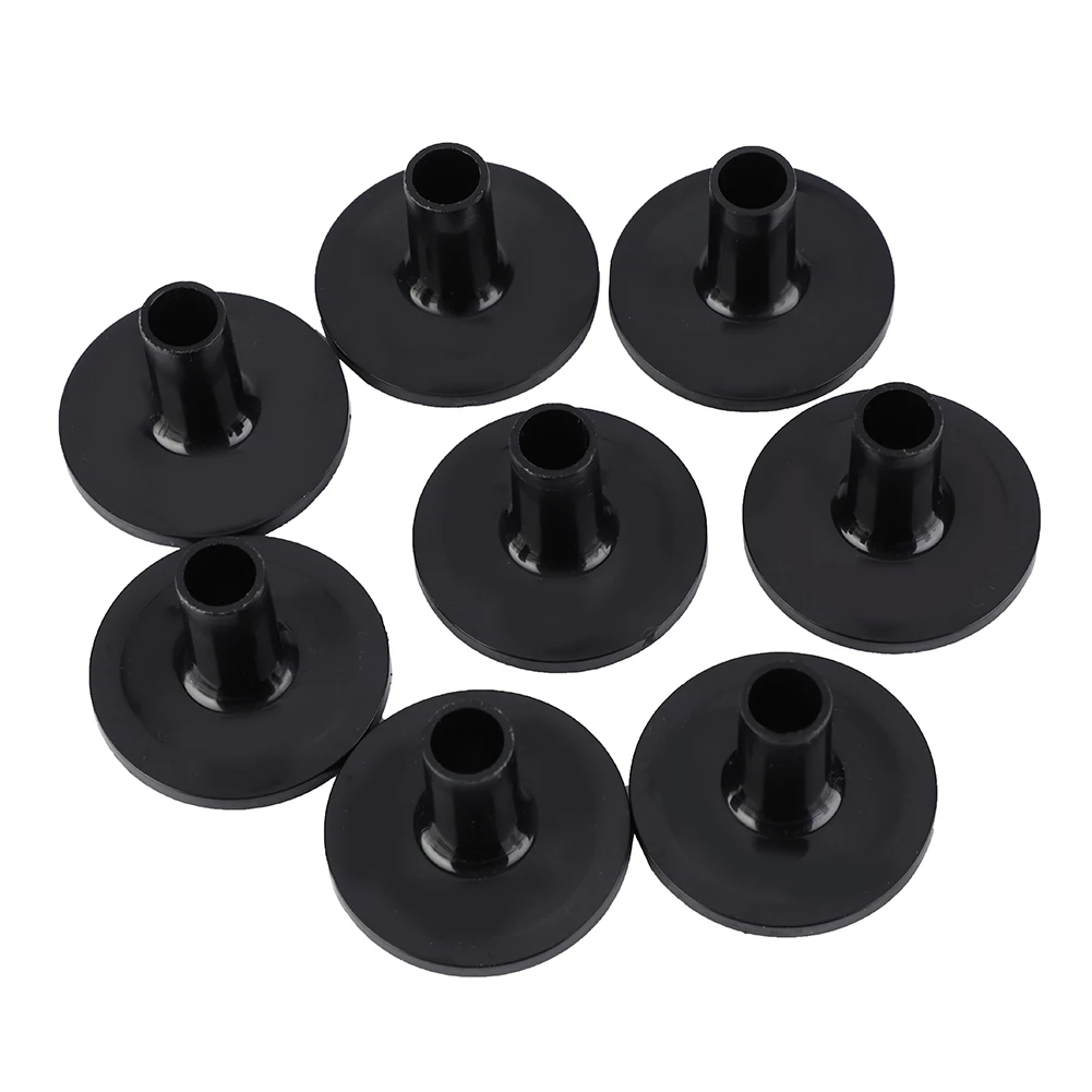 8 Pcs Plastic Black Drum Long Cymbal Sleeves Musical Instruments Accessory