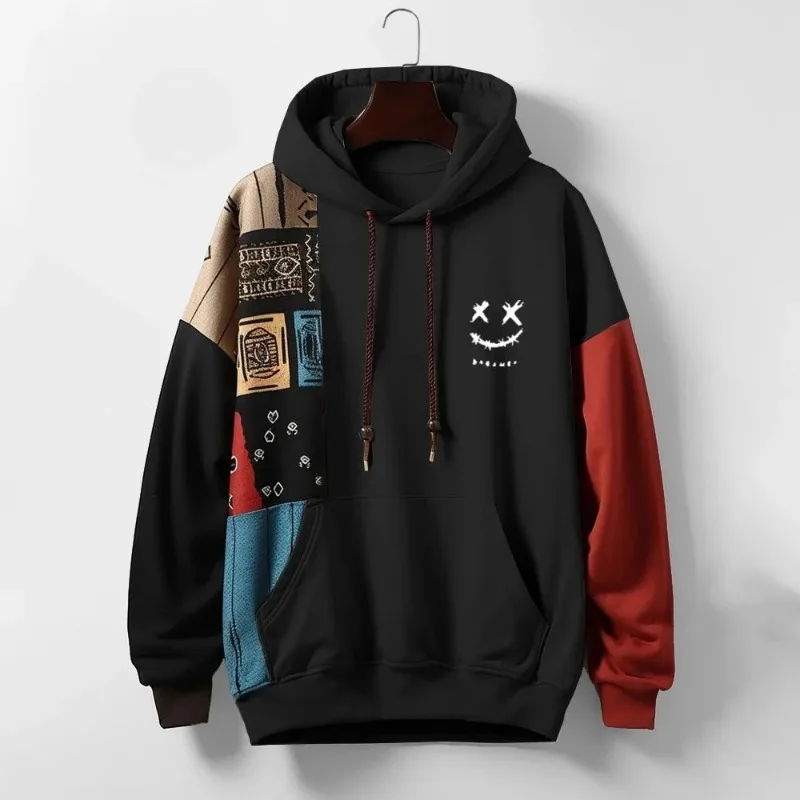 Sudadera con capucha Vintage para hombre, suéter con estampado gráfico de dibujos animados, ropa de calle deportiva de diseñador, ropa de otoño