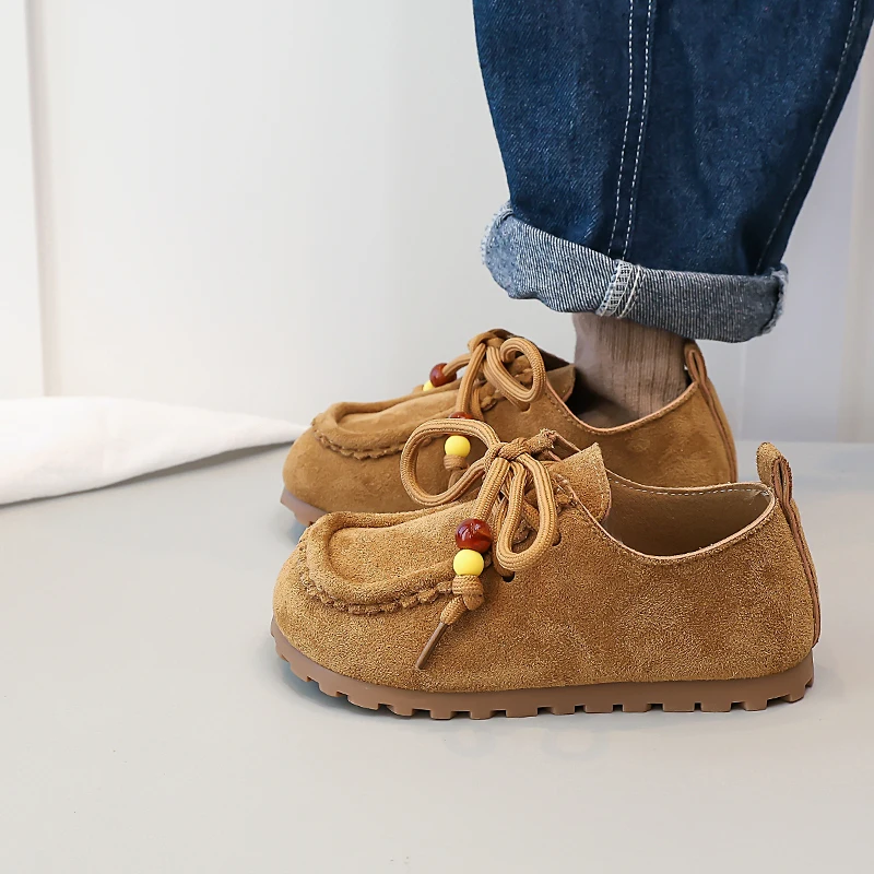 Kids Casual Shoes for Girls 2025 New Autumn Toddler School Uniform Loafer Soft Sole Breathable Versatile Kids Outdoor Play Shoes