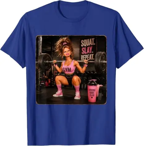 Lustiges Fitness-T-Shirt mit Meme-Humor: Ekelhaftes Gym-Girl, Y2K-Puppen-Gesicht, Damenmode, Gewichtheben-Grafik, Baumwollbekleidung – Detail 14