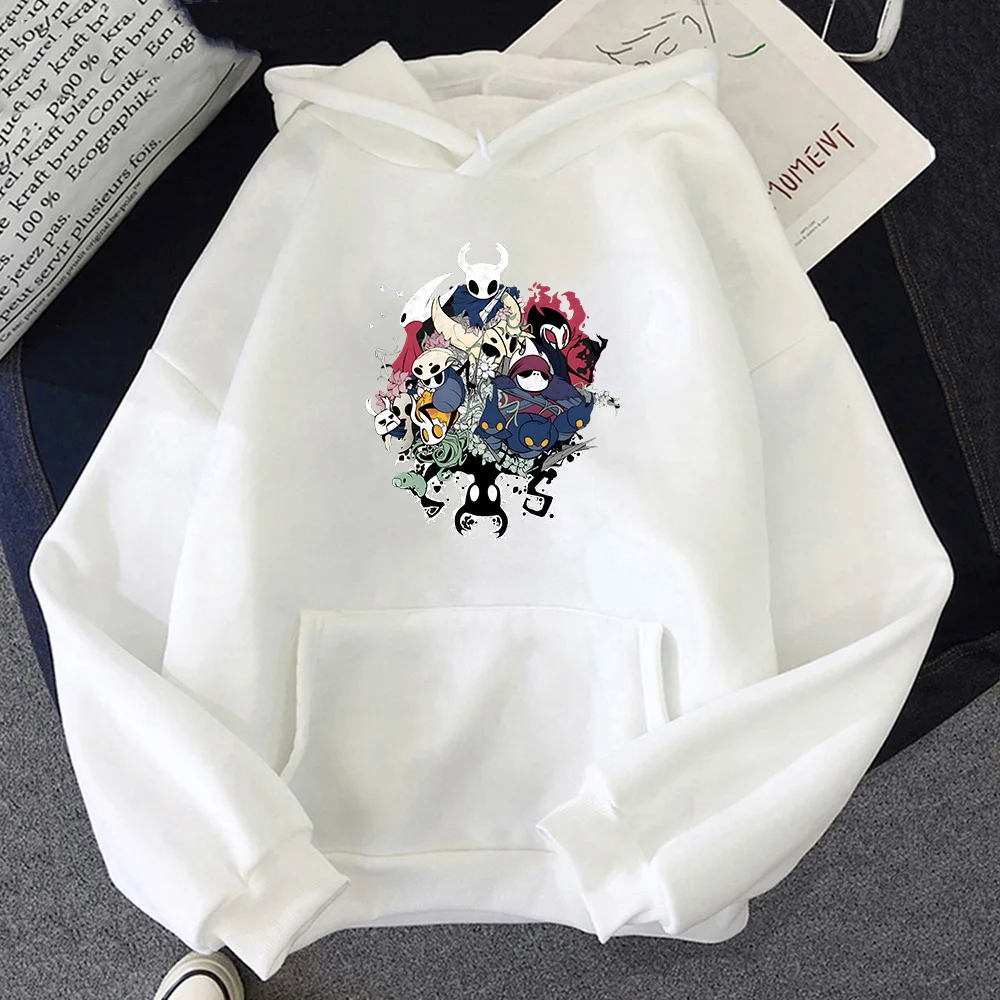 Hollow Knight Game Printing Clothes Fall/winter Fleece Warm Sweatshirt for Men Comfortable Casual Pullover Anime Graphic Hoodie